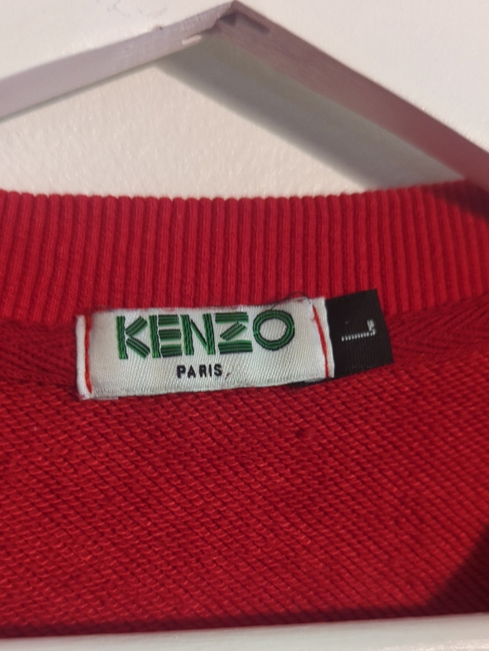KENZO red embroidered tiger crewneck sweatshirt - size large - Picture 2 of 12